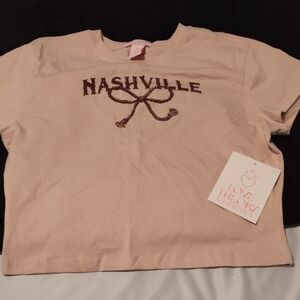 Theory Kids Pink Nashville Bow Tee